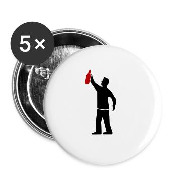 Drink Party Beer - Buttons small 1''/25 mm (5-pack) - white - Front
