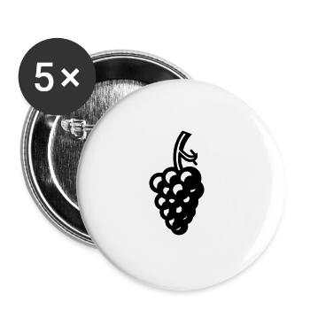 Grape - Buttons small 1''/25 mm (5-pack) - white - Front