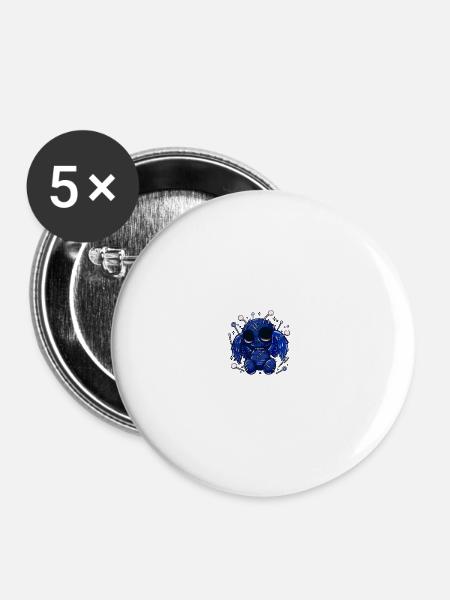 Pastel Goth Mothman - Buttons klein 25 mm (5er Pack) - Weiß