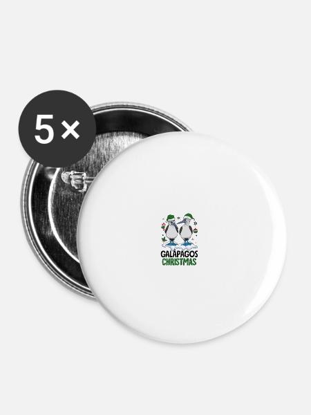 Galapagos Christmas - Buttons klein 25 mm (5er Pack) - Weiß