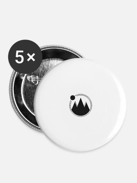 BERG - Buttons klein 25 mm (5er Pack) - Weiß