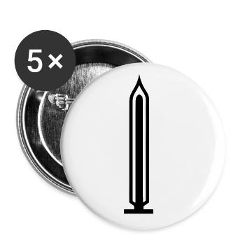 Kerze - Buttons klein 25 mm (5er Pack) - Weiß - Vorne