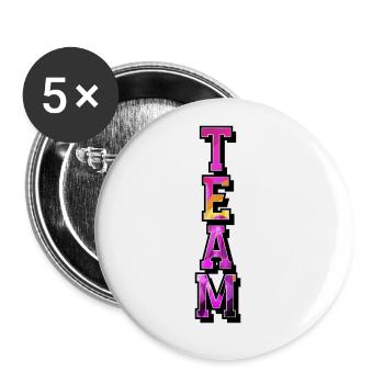Équipe - Lot de 5 petits badges (25 mm) - blanc - Devant