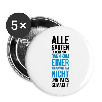 Innovation Spruch neue Wege clever geht nicht - Buttons klein 25 mm (5er Pack) - Weiß - Vorne
