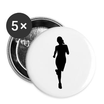 cross country female eu - Buttons small 1''/25 mm (5-pack) - white - Front