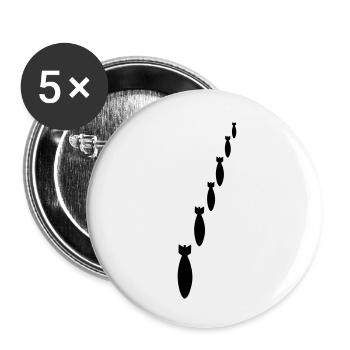 reihe viele muster bombardieren fliegerbombe abwer - Buttons klein 25 mm (5er Pack) - Weiß - Vorne