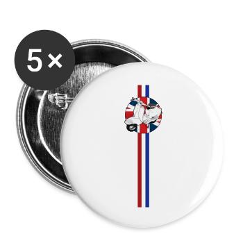 SCOOT STRIPE TRACK JACKET - Buttons small 1''/25 mm (5-pack) - white - Front