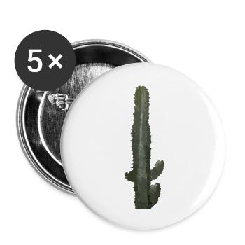 Kaktus - Buttons klein 25 mm (5er Pack) - Weiß - Vorne