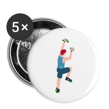 Climbing, bouldering, sport climbing, climbing wall - Buttons small 1''/25 mm (5-pack) - white - Front