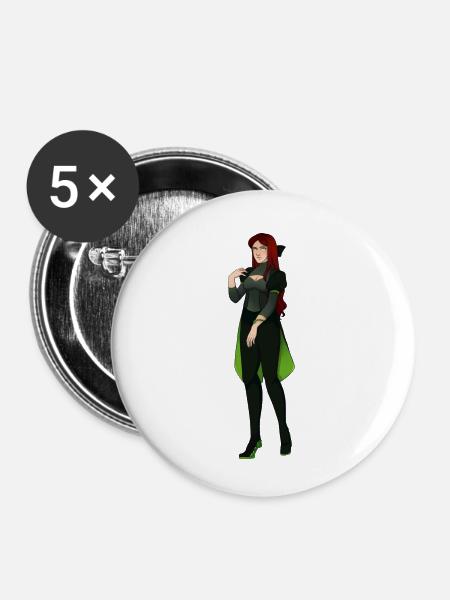 Zephia - Buttons klein 25 mm (5er Pack) - Weiß