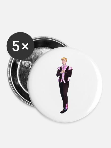 Caspar - Buttons klein 25 mm (5er Pack) - Weiß