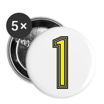 1 - Buttons klein 25 mm (5er Pack) - Weiß - Vorne