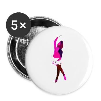 Gardetanz,Gardetänzerin,karneval,fasching,fasenach - Buttons klein 25 mm (5er Pack) - Weiß - Vorne