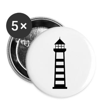 Leuchtturm - Buttons klein 25 mm (5er Pack) - Weiß - Vorne