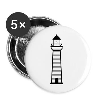 Leuchtturm - Buttons klein 25 mm (5er Pack) - Weiß - Vorne