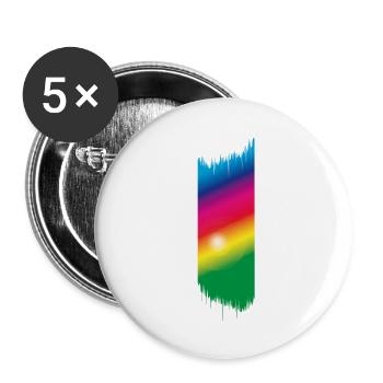 Color Spectrum - Rainbow - Buttons small 1''/25 mm (5-pack) - white - Front