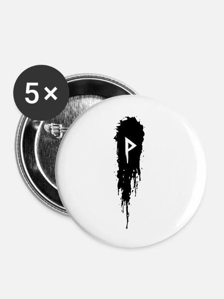 Wunjo - Buttons klein 25 mm (5er Pack) - Weiß