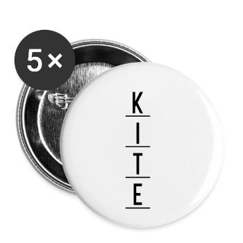 KITE - Buttons klein 25 mm (5er Pack) - Weiß - Vorne