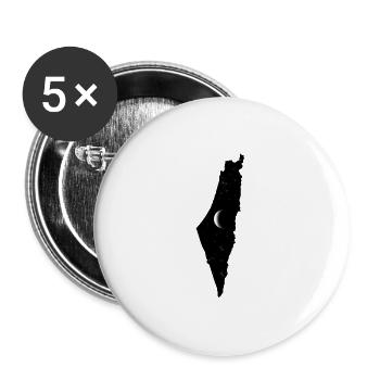 Lune de Gaza - Lot de 5 petits badges (25 mm) - blanc - Devant