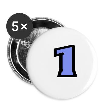 JAHRESTAG. ALLES GUTE ZUM GEBURTSTAG. ALLES GUTE ZUM GEBURTSTAG. - Buttons klein 25 mm (5er Pack) - Weiß - Vorne