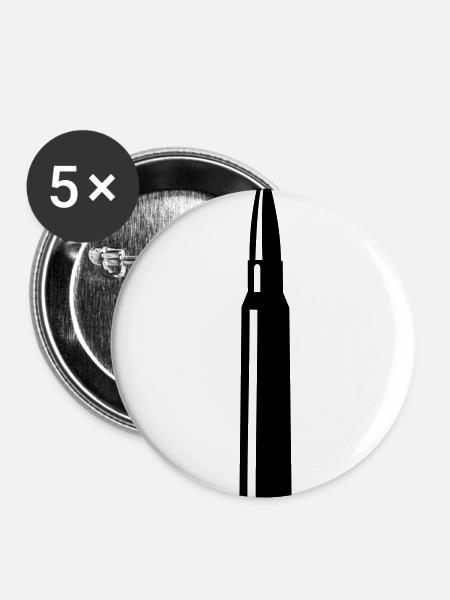 patrone - Buttons klein 25 mm (5er Pack) - Weiß