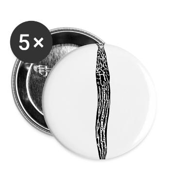 Grêle de tigre - Lot de 5 petits badges (25 mm) - blanc - Devant