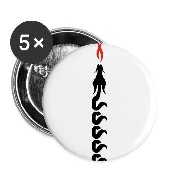 draak - Buttons klein 25 mm (5er Pack) - Weiß - Vorne