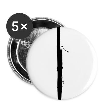 Fagott - Buttons klein 25 mm (5er Pack) - Weiß - Vorne