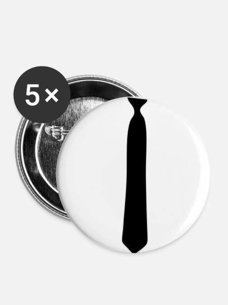 Dachs - Buttons klein 25 mm (5er Pack) - Weiß