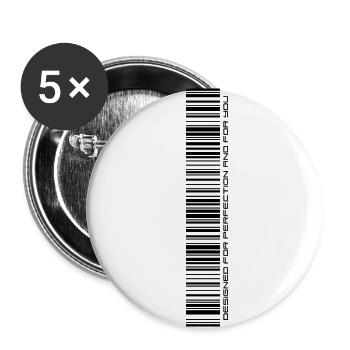 Conçu pour la perfection et pour vous - Lot de 5 petits badges (25 mm) - blanc - Devant