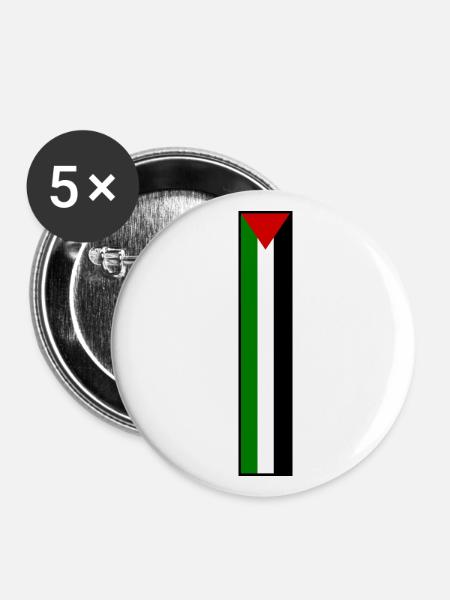 Free palestine - Buttons klein 25 mm (5er Pack) - Weiß
