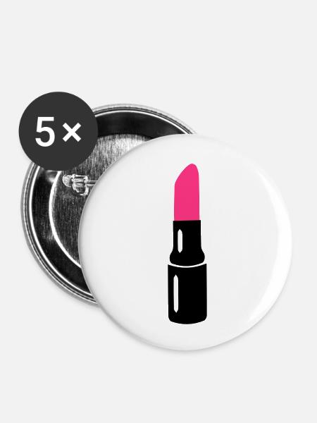 lipstick - Buttons klein 25 mm (5er Pack) - Weiß