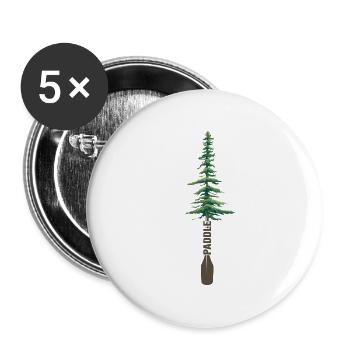 Paddeln Kajak Kanu Paddel - Buttons klein 25 mm (5er Pack) - Weiß - Vorne
