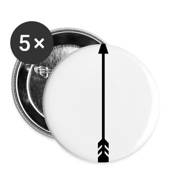 Arrow with Frame Vector - Buttons small 1''/25 mm (5-pack) - white - Front