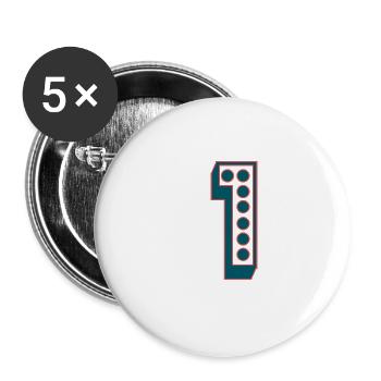 ALLES GUTE ZUM GEBURTSTAG. ALLES GUTE ZUM GEBURTSTAG. JAHRESTAG. - Buttons klein 25 mm (5er Pack) - Weiß - Vorne