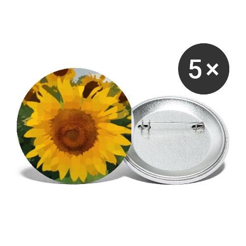 Sonnenblume - Buttons klein 25 mm (5er Pack)