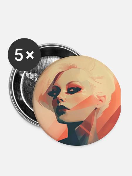 Der Blick - Buttons klein 25 mm (5er Pack) - Weiß