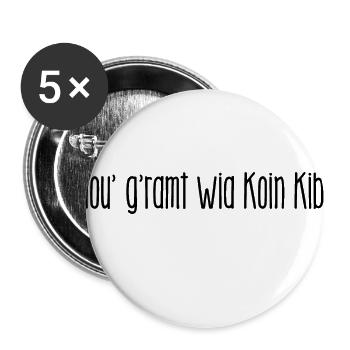Angeräumt wie ein Kohlenkübel - Buttons klein 25 mm (5er Pack) - Weiß - Vorne