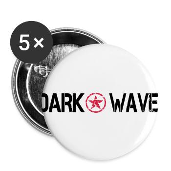 dark wave - Buttons klein 25 mm (5er Pack) - Weiß - Vorne