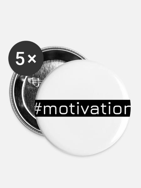 #motivation - Buttons klein 25 mm (5er Pack) - Weiß