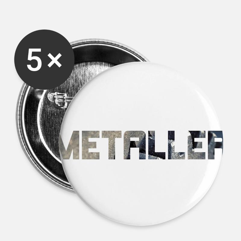 metaller - Buttons small 1''/25 mm (5-pack) - white