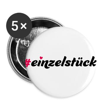 Einzelstück - Buttons klein 25 mm (5er Pack) - Weiß - Vorne