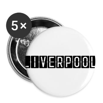 Liverpool Airport Sign - Buttons small 1''/25 mm (5-pack) - white - Front