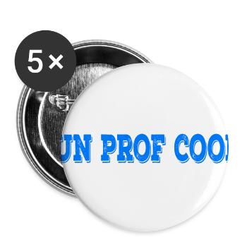 Un Prof Cool Ein cooler Französisch Lehrer - Buttons klein 25 mm (5er Pack) - Weiß - Vorne