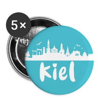 keel, skyline, circle, silhouette,blue - Buttons small 1''/25 mm (5-pack) - white - Front