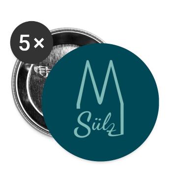 Köln Sülz Magnete & Buttons - Magnet Sülz - Button - Buttons klein 25 mm (5er Pack) - Weiß - Vorne