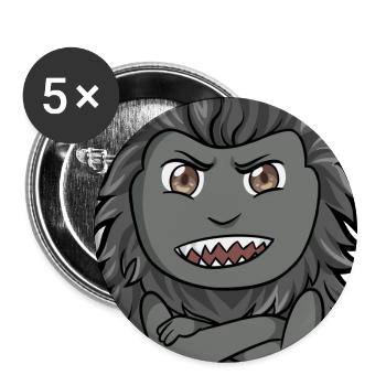 echt jetzt - Buttons klein 25 mm (5er Pack) - Weiß - Vorne