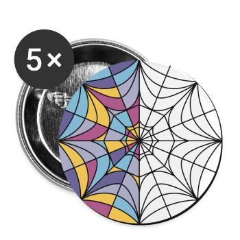 Fenêtre du hall Ophelia - Lot de 5 petits badges (25 mm) - blanc - Devant