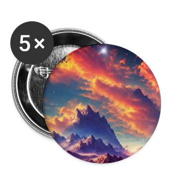A majestic view of a distant planet - Buttons klein 25 mm (5er Pack) - Weiß - Vorne