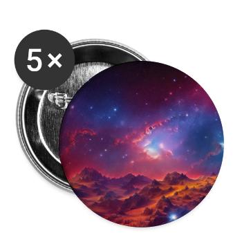 A vast colorful nebula - Buttons klein 25 mm (5er Pack) - Weiß - Vorne